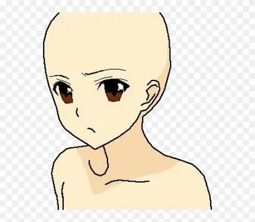 Download Anime Base For A Guy - Female Anime Base Head Clipa