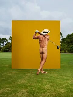 Golf legend Greg Norman looks in great shape as he poses nak