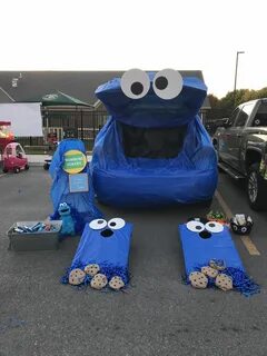 Cookie Monster Trunk or Treat Trunk or treat, Monster cookie