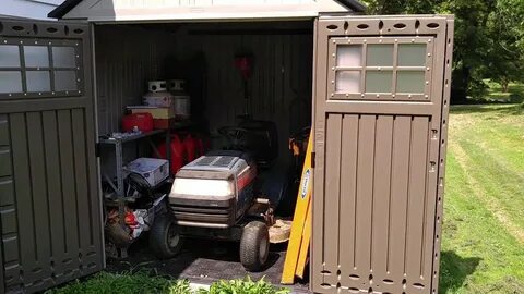 Rubbermaid 7x7 big max shed review - YouTube