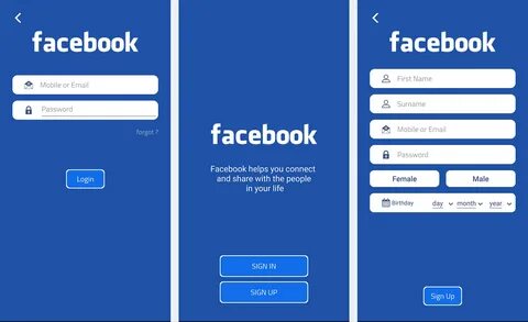 Facebook Sign In and Sign Up for Android - Material UiUx
