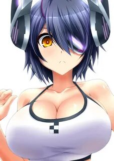 Safebooru - 1girl breasts eyepatch gloves headgear highres k