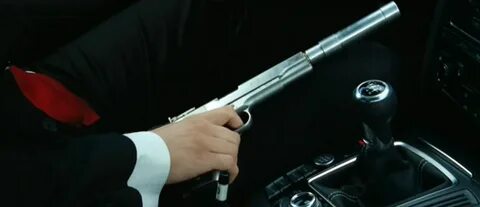 Like any good movie hitman, Agent 47 uses a suppressor on hi