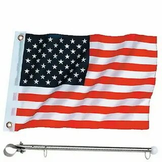 12 x 18 United States / American Rail Mount Flag Kit for Boa