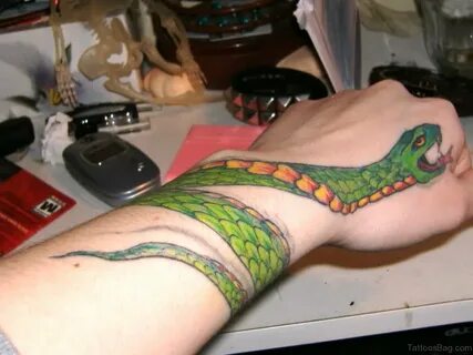 33 Magnifying Snake Tattoos On Wrist - Tattoo Designs - Tatt
