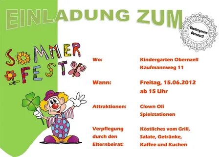 Gudskjelov! 27+ Grunner til Vorlage Aushang Sommerfest! Gest