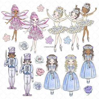 The Nutcracker Clipart Winter Clipart Girl Ballet Illustrati