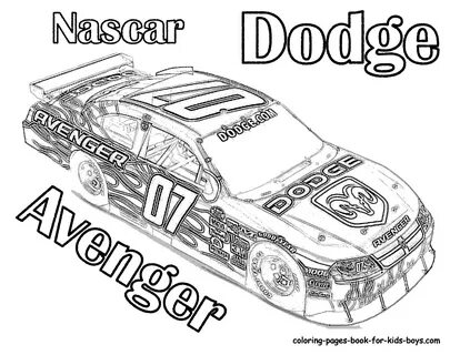 nascar coloring pages ... Coloring Pages of NASCAR Dodge Ave