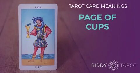 Page of Cups Tarot Card Meanings Biddy Tarot