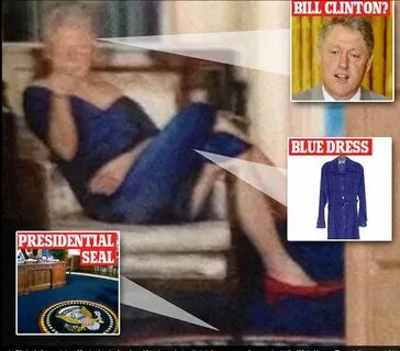 Jeffrey Epstein Had A Portrait of Bill Clinton In A Blue Dre