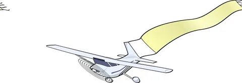 Airplane With Banner clip art - vector clip art online, roya