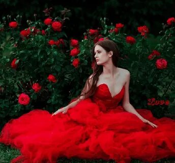 Платье С Красными Розами