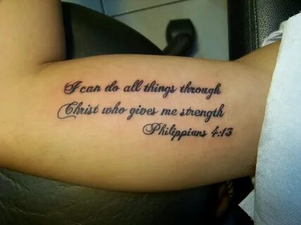 Philippians 4:13 God quotes tattoos, Cute matching tattoos, 