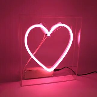 Pink Neon Heart Light