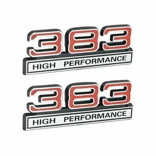 RED 4" x 1 1/2" 5.0 High Performance Emblems Auto Parts & Ac