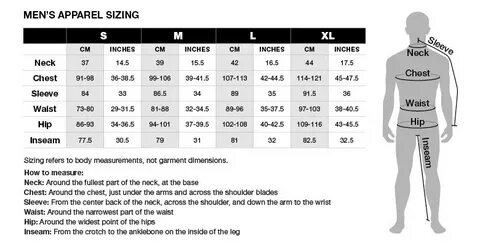 Gallery of designer size charts - adams men s size chart siz