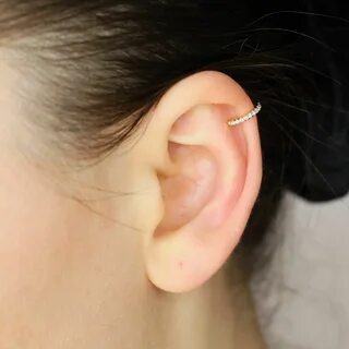 Fake helix piercing Ear cuff Cz ear cuff Dainty ear cuff Ets