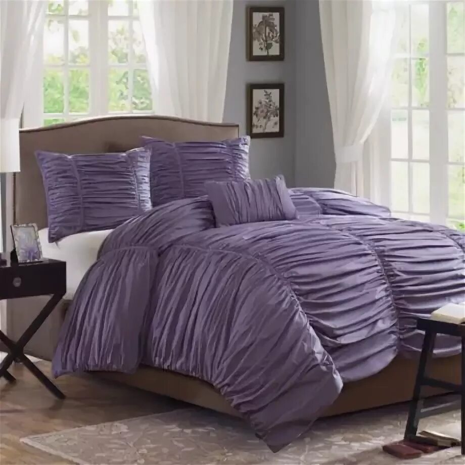 Madison Park Delancey Plum 4-Piece Comforter Set Bed Bath & 