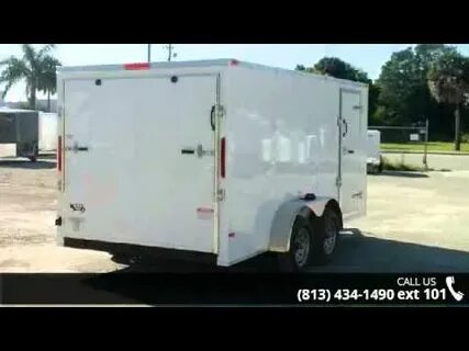 7x14 Enclosed trailer w/V Front, Ramp & Side Door - New T...