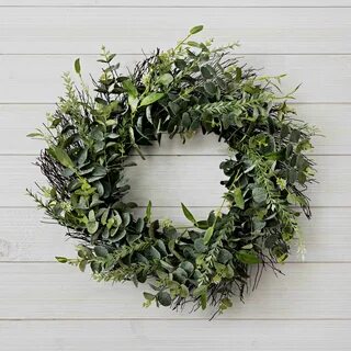 This Eucalyptus Vine Wreath is the perfect wreath for transi