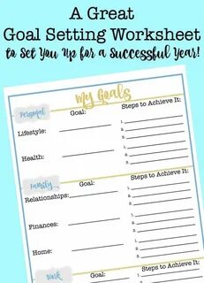 Free Printable Goal Setting Worksheet! Goal setting workshee