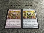 Differences between MTG original cards, white/blue/black cor