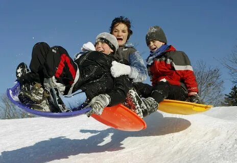 Children On A Sled Wallpapers High Quality Download Free