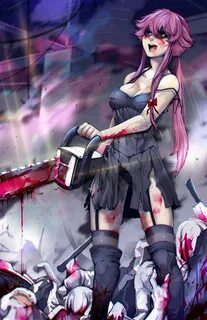 Safebooru - 1girl axe blood blood on face bloody clothes blo