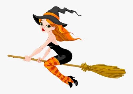 Transparent Broom Clipart Png - Good Witch Flying Broomstick