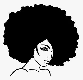 Hairstyle,art,black Hair - Afro Hair Clip Art, HD Png Downlo