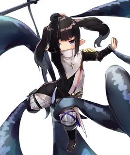 Safebooru - 1girl arm up bangs black footwear black hair blu