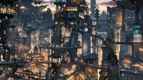 Anime Cityscapes. Anime scenery wallpaper, Anime scenery, Ci