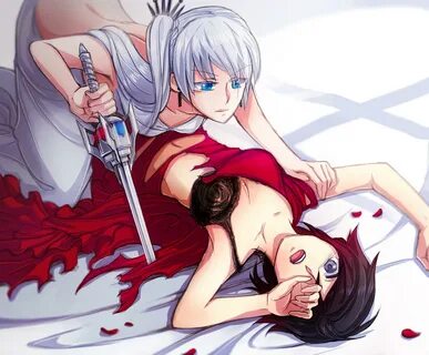 rwby, weiss schnee, ruby rose, whiterose, ice flower, yuri.