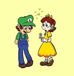 Luigi and daisy kiss Daisy, the flower of love blooms Luigix