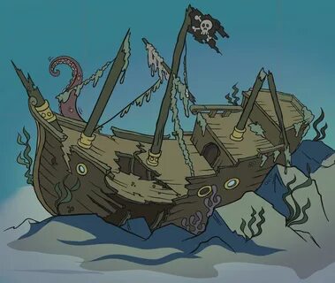 Sunken Ship Cartoon