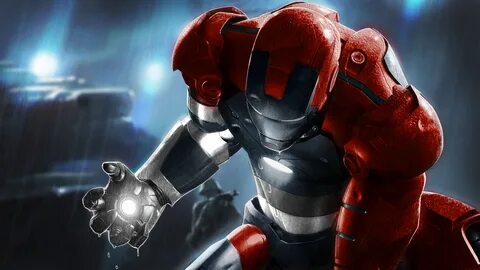 Download 1440x2960 Iron Man, Nano Suit, Raining Wallpapers f