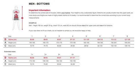 Kit Size Charts - SSVC