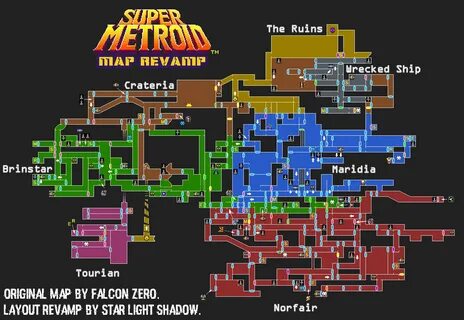 Super Metroid Full Map - South America Map