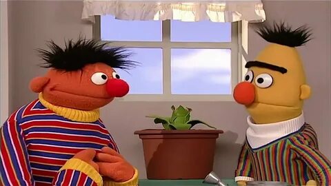 Sesame Street - Ernie and Bert Grow A Flower in Bert's Plant