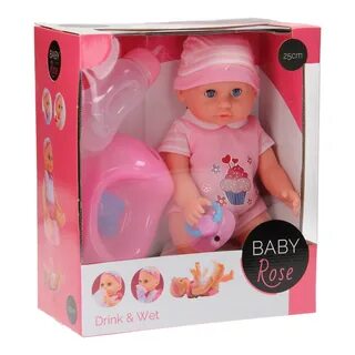 Baby Rose Drink and Plush Cup, 25cm Thimble Toys