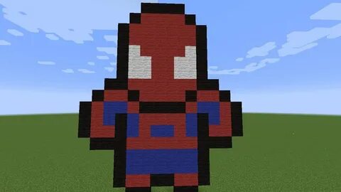 Minecraft: Mini Spiderman Pixel Art - YouTube