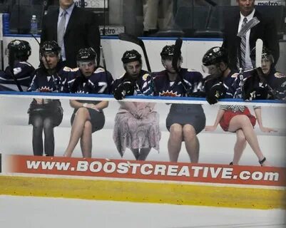Hockey Team Looks Pretty Good on the Bench Hockey humor, Fun