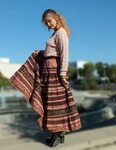 Цыганская одежда Бохо Длинные юбки для женщин Хлопок ткань E