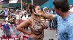 BODY PAINTING IN TIMES SQUARE - YouTube