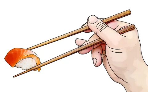 File:Marcosticks-Sushi picked up by chopsticks with Finger P