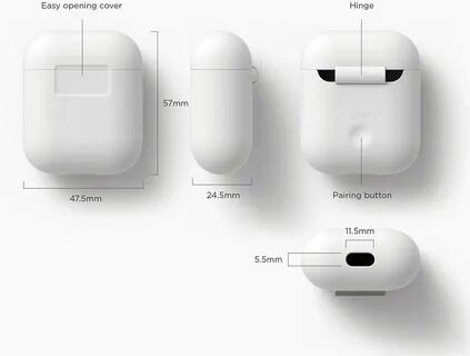 Купить чехол Elago Silicone Case (EAPSC-WH) для AirPods (Whi