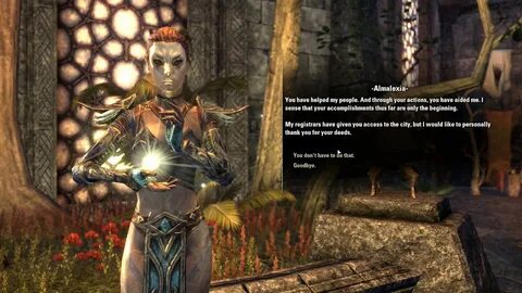 Elder Scrolls Online, Meeting Almalexia for the first time. 