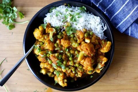 cauliflower and tomato masala with peas Recipe Indian food r