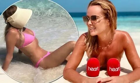 Amanda Holden: Heart FM DJ marks new year with topless beach
