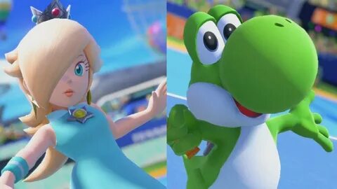 Mario Tennis Aces - Rosalina & Toad vs Yoshi & Daisy - YouTu